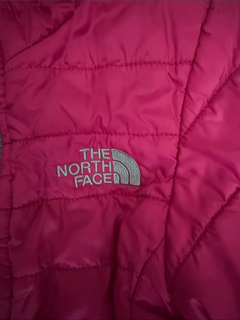 The North Face Hot Pink Quilted Puffer Jacket